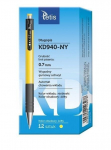 Gelinis ra&scaron;iklis Tetis Kd940-ny, geltonas, 0.7mm, mėlynas ra&scaron;alas, 12 vnt.