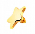 Titano antgalis microdermal, pavir&scaron;iaus žvaigždė, 1.6/5 mm, auksinis
