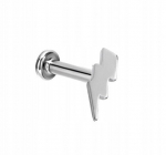 Titano labret auskaras - Žaibas - Tragus - 1,2/8 mm