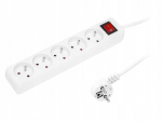 Baltas prailgintuvas Blow 5g, 10m, 5 lizdai