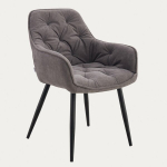 Stilinga pilka FUSSY apmu&scaron;alu dengta kėdė 57x63x84 cm &ndash; komfortas ir modernus dizainas
