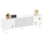 TV spintelė su grotelių durelėmis ir aukso detalėmis 1 vnt.