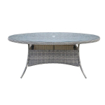 Metalinė sodo stalas Home4You TRENTO 180x100 cm &scaron;viesiai pilkos spalvos modernus dizainas