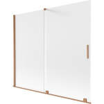 Vonios sienelė Mexen Velar, 180 x 150 cm, Brushed copper/matinis stiklas