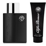 Dovanų rinkinys Alfa Romeo Black 125 ml EDT + 90 ml du&scaron;o gelis medienos ir prieskonių aromatas vyrams