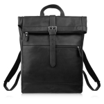 Roll top odinė vintažinė ne&scaron;iojamojo kompiuterio kuprinė urban black Paolo Peruzzi AY-32-BL