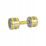 Chromuota hantelio Insportline Yellsteel 9 kg neslystanti rankena