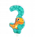 Žvakutė "3" su dinozauru tortui