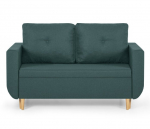 Sofa-lova DORO, 2 vietų, turkio spalvos, 120x190 cm miegamoji dalis, modernaus stiliaus
