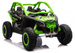Žalias akumuliatorinis automobilis Maverick CAN-AM Turbo Strong Air