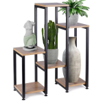 Gėlių lysvė metalinė 6 pakopų 80 cm juoda Orion