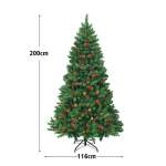 200 cm Dirbtinė Kalėdinė Pu&scaron;is su LED &Scaron;viesomis, 200 cm Dirbtinė Kalėdinė Pu&scaron;is su LED &Scaron;viesomis