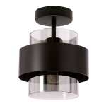 Lubų lempa Candellux Spiega juoda 1x60W E27 dūminto stiklo