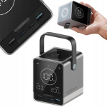 Atsarginis maitinimo &scaron;altinis ("Power Bank") Cuktech ne&scaron;iojama baterija 300W, 40000 mAh, belaidis įkrovimas &ndash; juoda