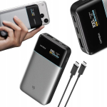 Atsarginis maitinimo &scaron;altinis ("Power Bank") Cuktech PB150S 15000 mAh pilkas i&scaron;orinis įkroviklis (100W)