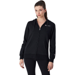 Moteri&scaron;kas džemperis Champion Full Zip Hoodie, juodas, 117531 KK001, XS