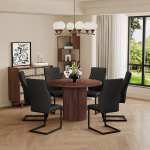Valgomasis stalas ir kėdės, 100 cm, MDF, 6 vnt