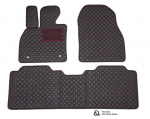 Kilimėliai QuiltyMats KIA Sorento 2003-2007 (3 vnt.), Juoda-Raudona /16-16
