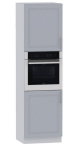 Pastatoma auk&scaron;ta virtuvės spintelė Stolkar Natalia D60PK/2133 P/L, &scaron;viesiai pilka