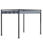 Pergola plieninė, reguliuojamas stogas, 400x300x222 cm, 1 vnt