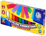 Vaiki&scaron;kas kvadratinis plastilinas 12 spalvų