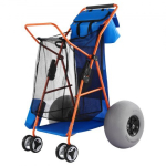 Beach Cart 81.5x73x110.5 cm Oranžinis Sulankstomas Plieno Rėmas
