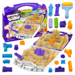 Kinetinis smėlis lagaminas pilis formelės smėlio dėžė rinkinys vaikams Click4Toys