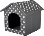 Guolis-būda Hobbydog R1 pėdutės, 38x32x38 cm, pilkas