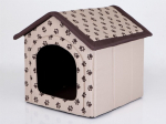 Guolis-būda Hobbydog R2 pėdutės, 44x38x45 cm, smėlio spalvos