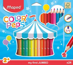 Spalvoti pie&scaron;tukai ColorPeps My First Jumbo, 24vnt