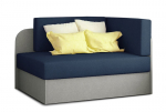 Sofa NORE Rosa, mėlyna/pilka