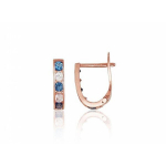 Auksiniai auskarai &bdquo;Confetti XI&ldquo; raudonas auksas 585 praba