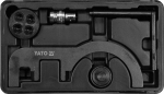 Variklio sinchronizavimo ir blokavimo komplektas BMW N47 / N57 dyzeliniams varikliams su grandinine pavara 6 vnt grūdintas plienas plastikinis lagaminas YT-06018 YATO