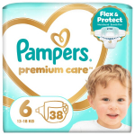 Sauskelnės Pampers Premium Care, Value Pack 6 dydis, 38 vnt.