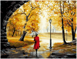 Pie&scaron;imo rinkinys pagal skaičius Rudens vakarą 40x50