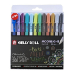 Stylos Gelly Roll - SAKURA - Clair de Lune - 0,6 mm - 12 dalių rinkinys - pigmentinė gelio ra&scaron;alas