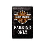 Metalinė plok&scaron;tė 20 x 30 cm, Harley-Davidson Parking only