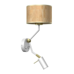 Sieninis &scaron;viestuvas CORK White/Cork 1xE27 + Mini GU10