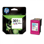 Kasetė ra&scaron;aliniams spausdintuvams HP 301XL didelio na&scaron;umo trispalvė originali ra&scaron;alo kasetė (CH564EE), skirta HP Envy 4505 ir HP DeskJet