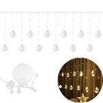 &Scaron;viesos užuolaidos 108LED USB &Scaron;iltai balta