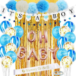Balionų ir dekoracijų rinkinys Baby shower - Tai berniukas