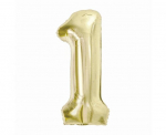 Folinis balionas, numeris 1, auksinis, 85 cm