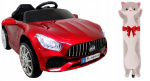 Vienvietis elektromobilis kabrioletas Bmw B3 R-sport, raudonas ir pliu&scaron;inė pagalvė Katė, 50 cm