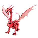 Metalinė dėlionė - konstruktorius Metal Earth Premium Series Red Dragon 3D