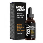 Barzdos ir ūsų priežiūros aliejus Nishman Beard & Mustache Care Oil vyrams, 30 ml