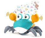 Interaktyvus ropojantis krabas Happy Crab, mėlynas