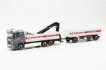 Scania CR 20 ND Baustoff-H&auml;ngerzug Herzer 316842 Herpa 1:87
