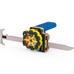 Medinė mechaninė 3D dėlionė Crazy Wheels Smartivity, 81 d.
