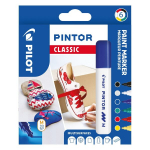 Pilot - Pintor Marker box with 6 classic colors (Medium Tip)
