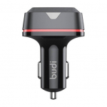 Budi USB + 2x USB-C 60W PD automobilinis įkroviklis